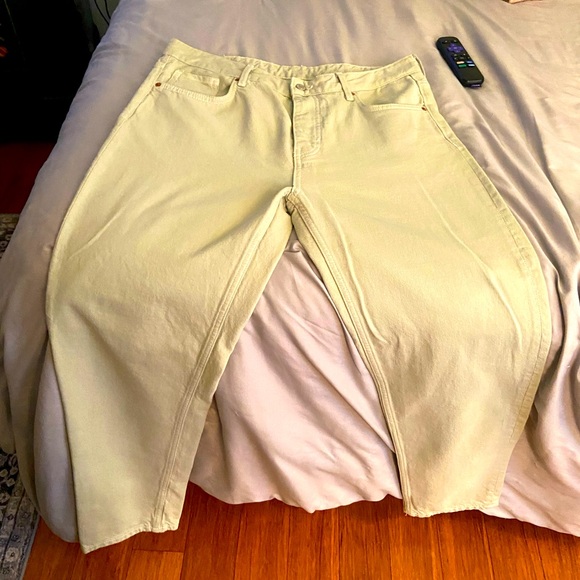 Zara Denim Standards Light Green Jeans - Picture 1 of 12